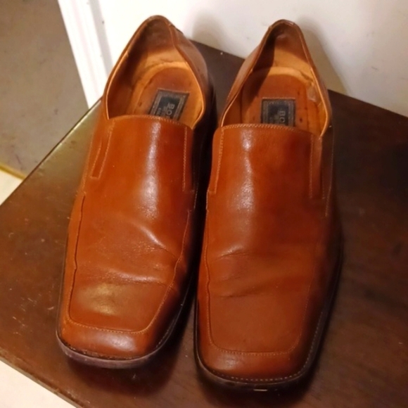 Borgesi Other - BORGESI Beverly Hills Collection Brown Leather Square Toe Dress Shoes, 9